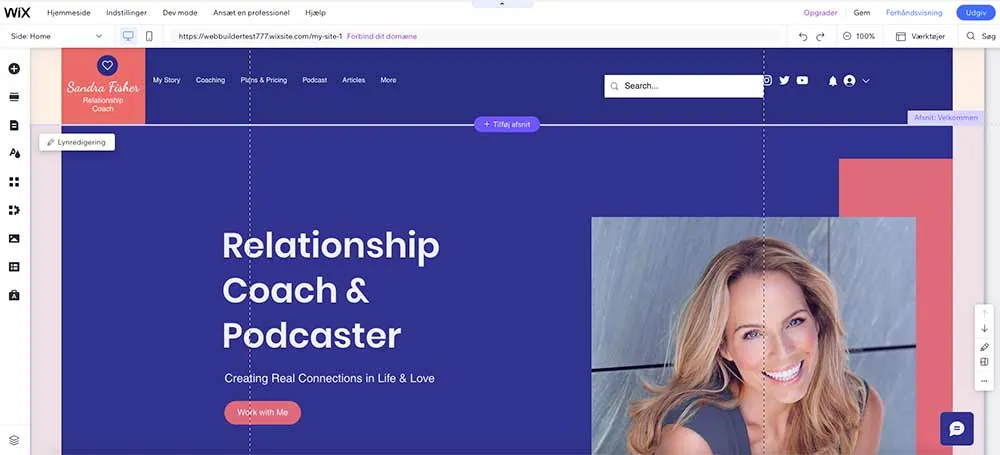 Wix drag & Drop builder