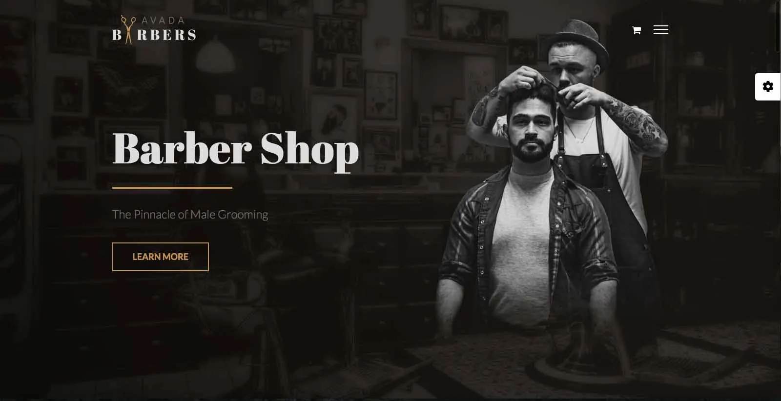 Hjemmeside skabelon til en Barber Shop