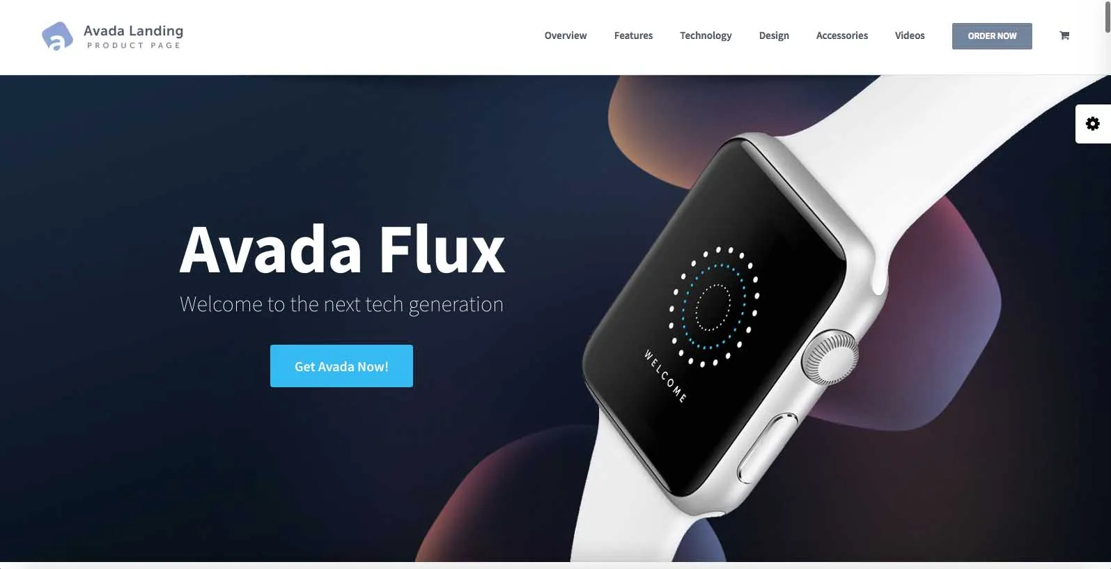 Hjemmeside skabelon til en apple watch landingsside
