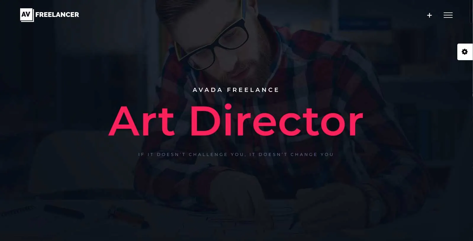 Hjemmeside skabelon til en freelance art director