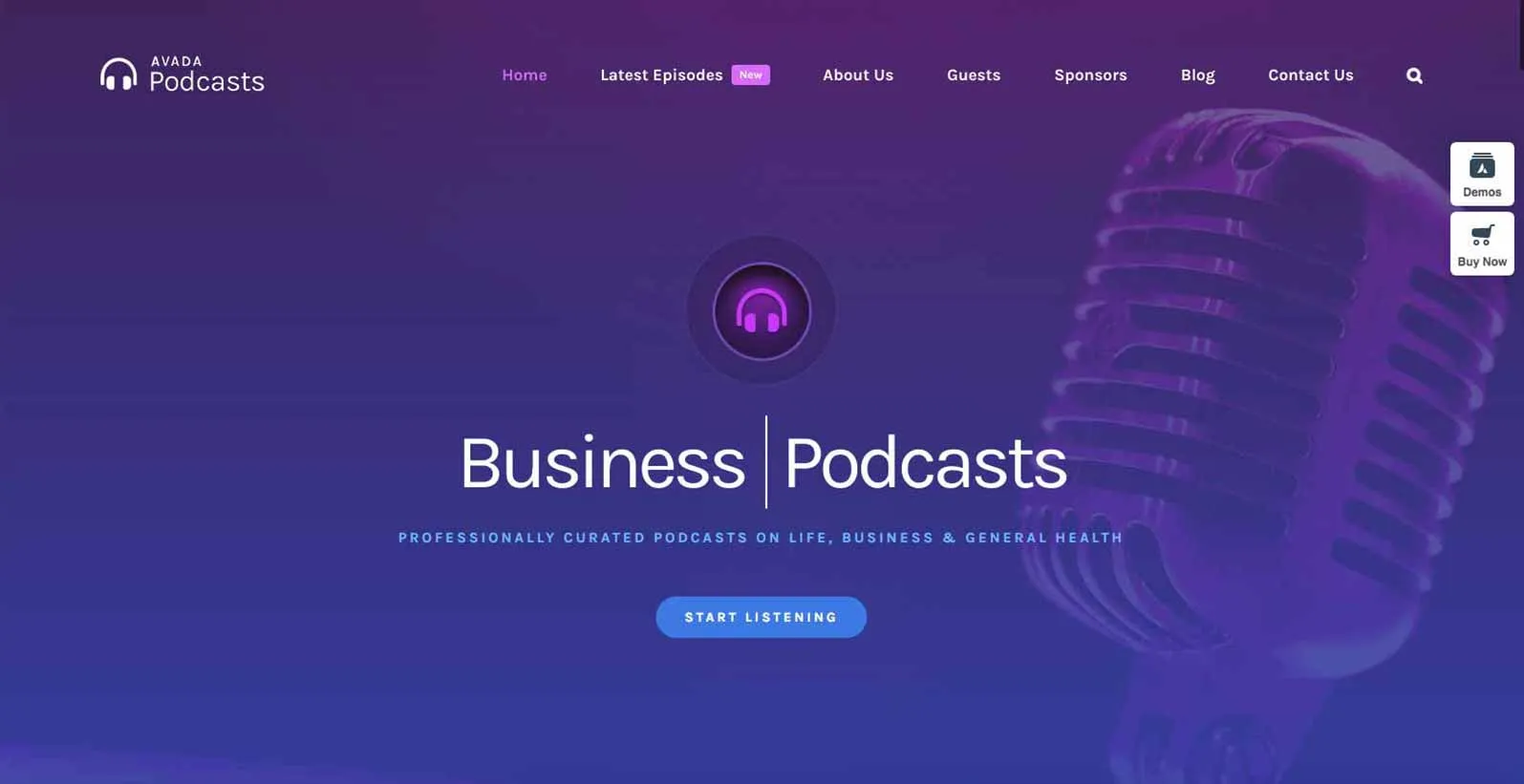 Hjemmeside skabelon til Podcast