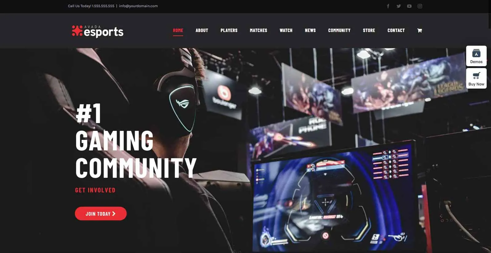 Hjemmeside skabelon til et gaming firma