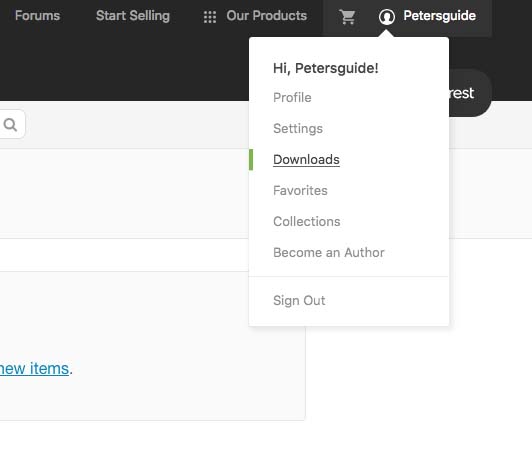 Envato kontrolpanel